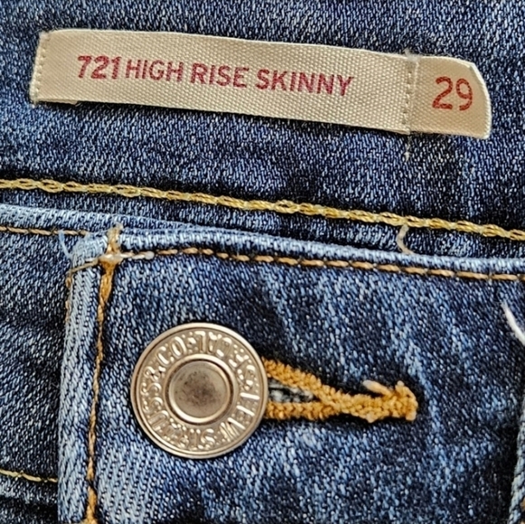 22 LEVI'S 721 HIGH RISE SKINNY SIZE 29 - Picture 10 of 10